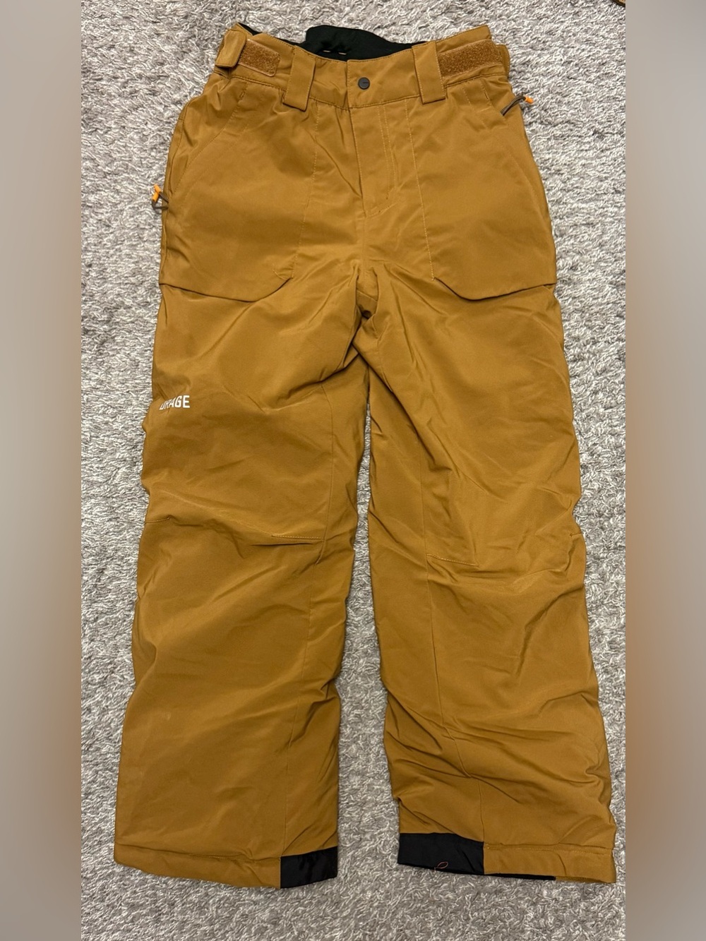 EUC/Like New Youth Orage Stonehem Snowpants; Size 10, Cooper/Tan